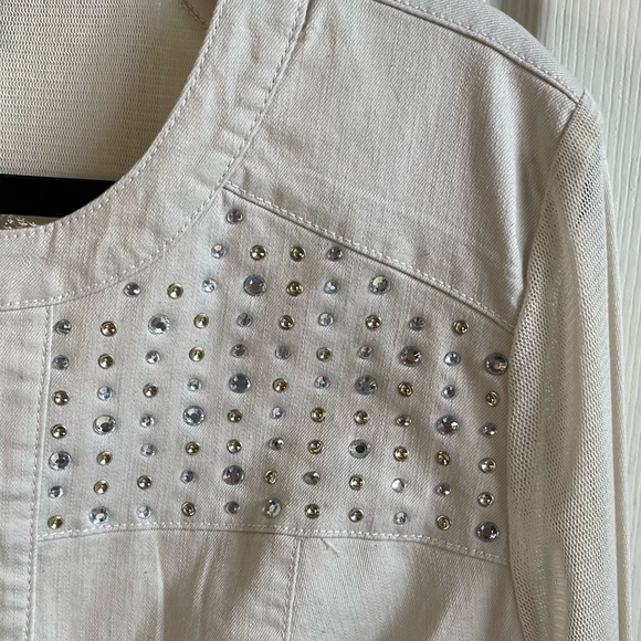 Black Label Embellished Mesh Jacket Size 2 - Picture 2 of 7